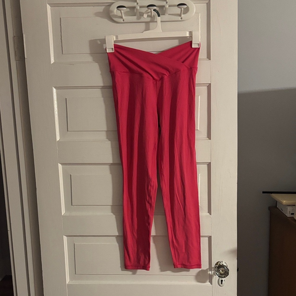 Aerie Real Me Classic Crossover 7/8 Hot Pink Legging